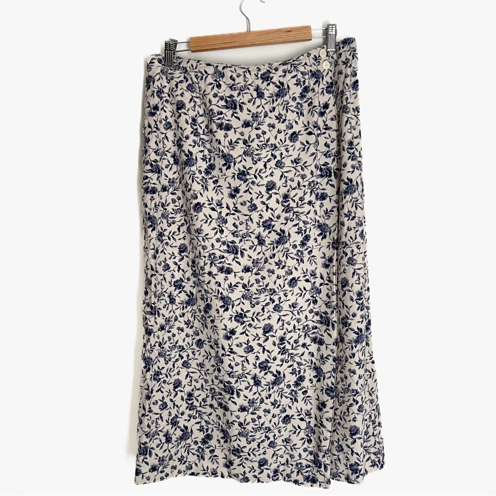 Vintage 2000s Talbots Floral Midi Skirt